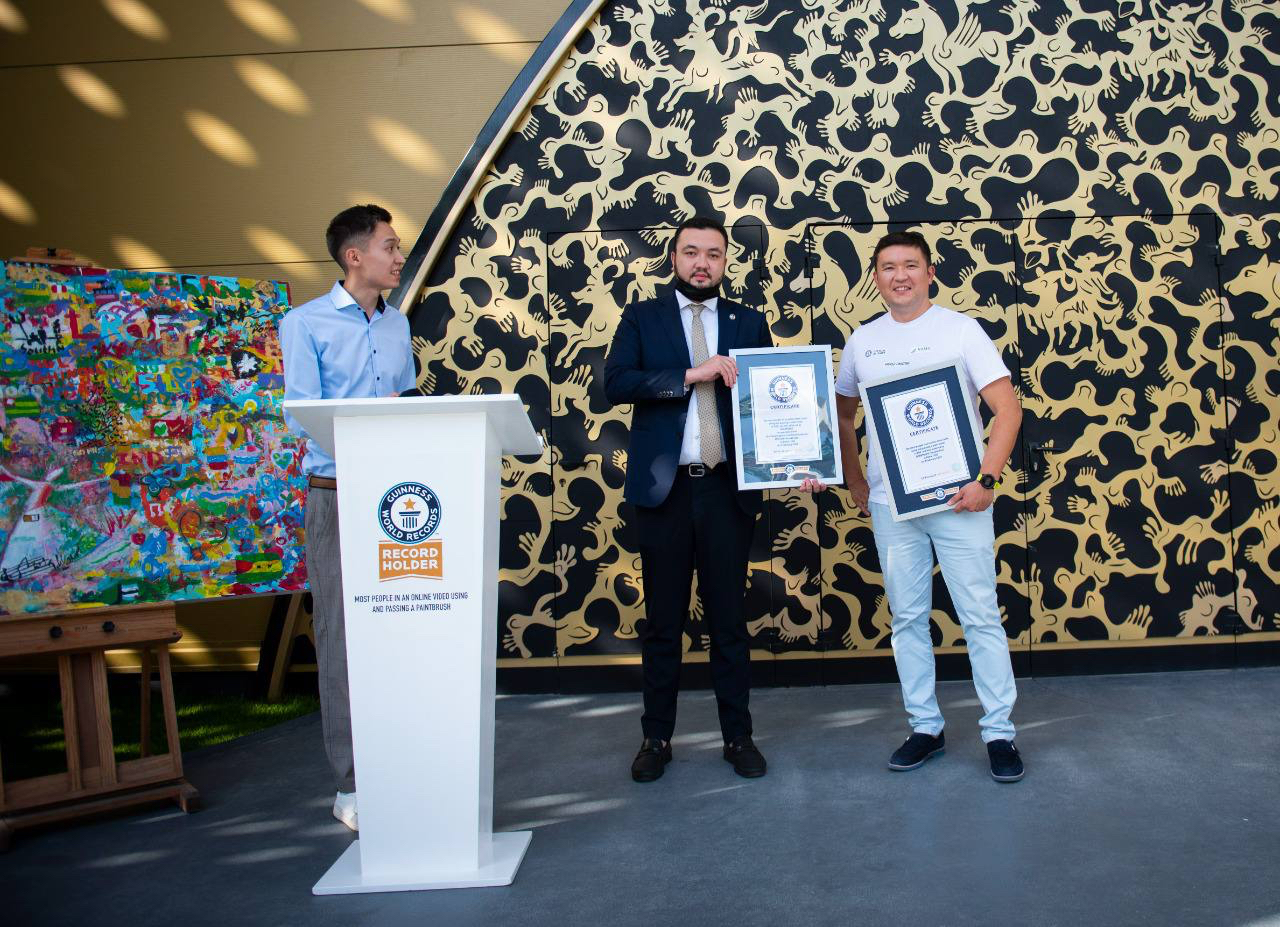 World Painting of Kazakhstan Pavilion at EXPO 2020 Dubai   got into the Guinness World Records