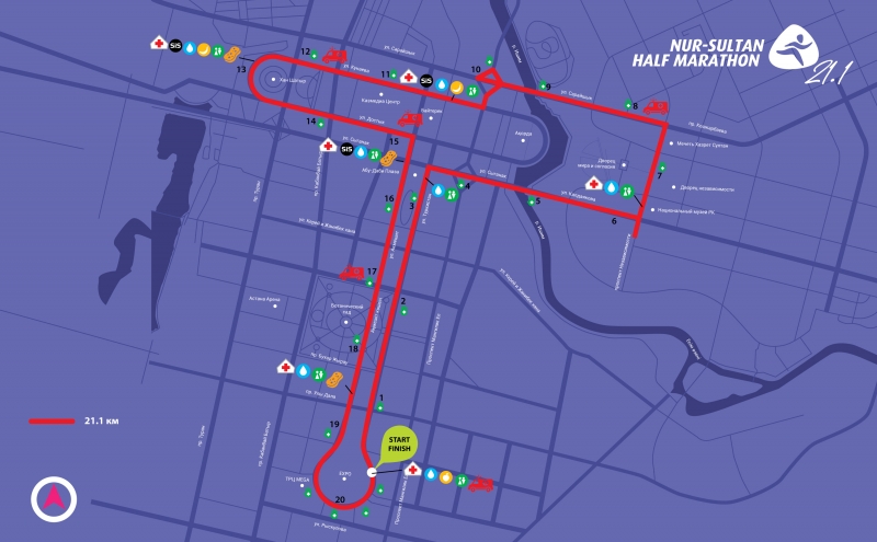 На территории МВЦ EXPO стартует полумарафон Nur-Sultan Half Marathon